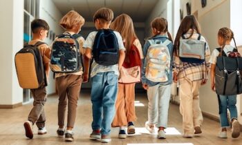 Image Text: children going back to school and needing a back to school dental routine